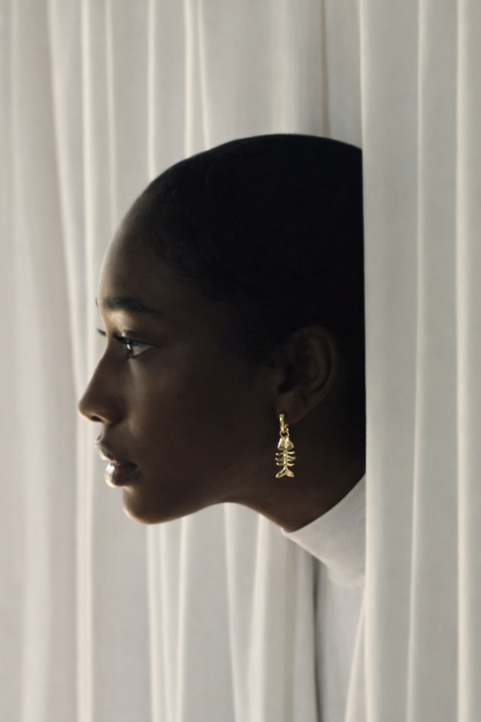 Pingente GOLD FISH + Argola Espiral Alma