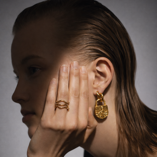 Pingente DUNA + Argola Espiral ALMA