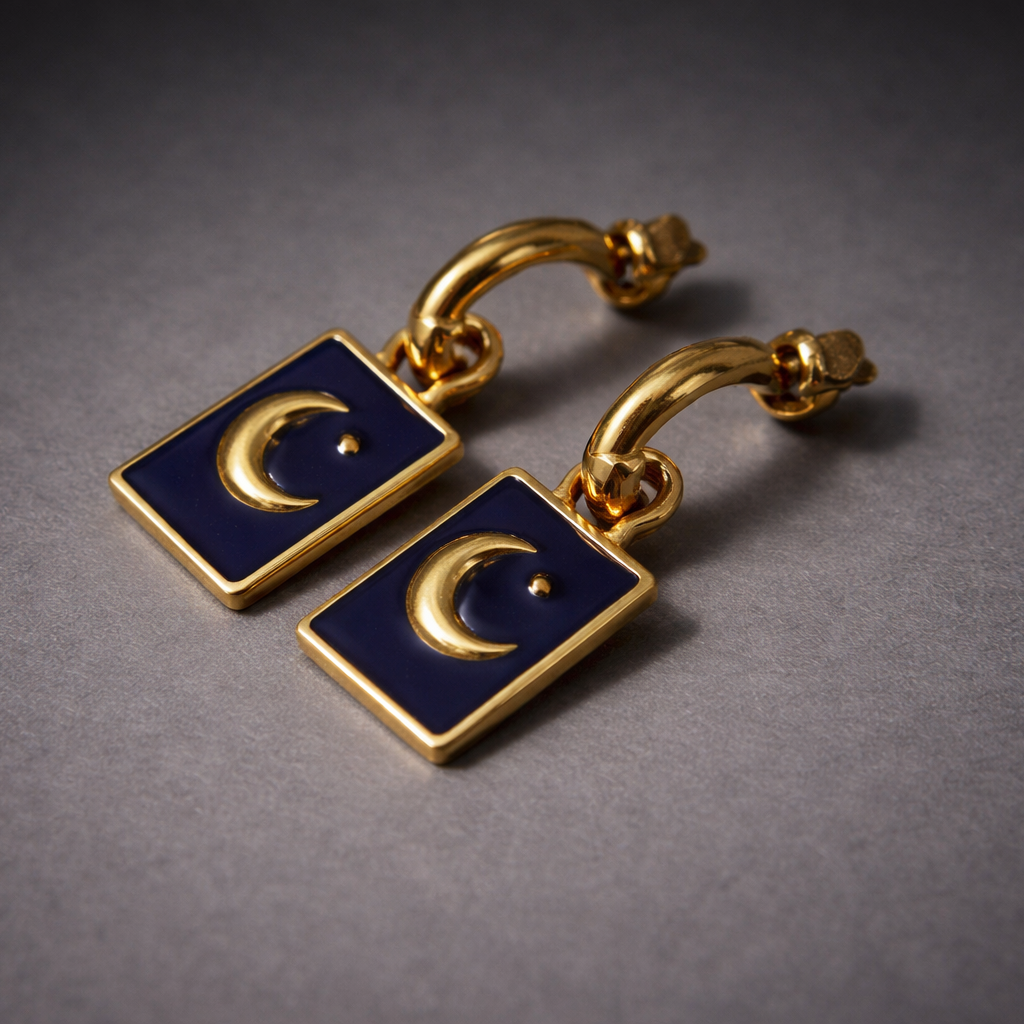 Pingente NUIT + Argola Espiral ALMA